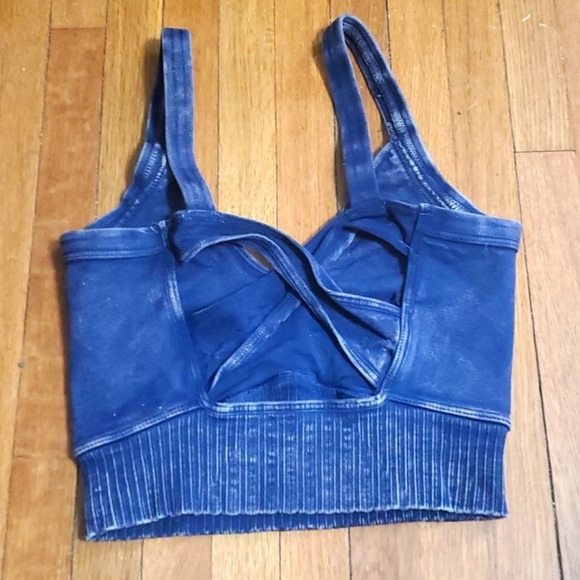 Free People movement good karma legging & squareneck bra SET washed blk Size xs - Picture 6 of 7